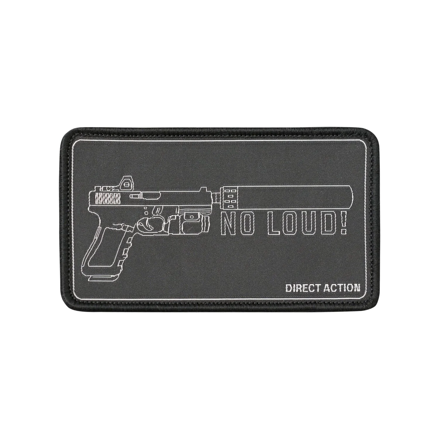 Naszywka Patch NO LOUD! - Black - ( jeden rozmiar ), zdjęcie 2 z 2