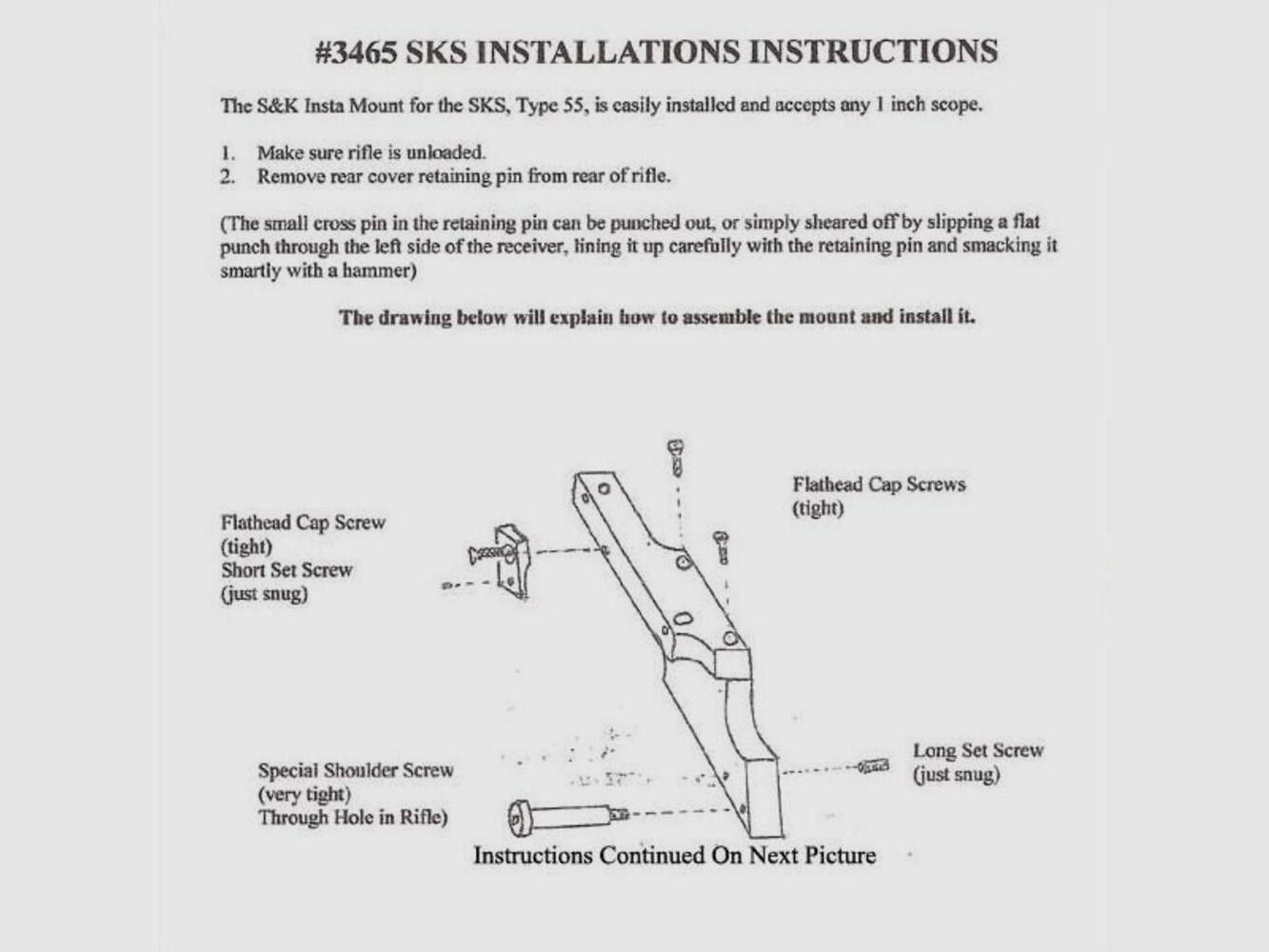 S&K Mounts USA Insta Montage Set SKS Type 56