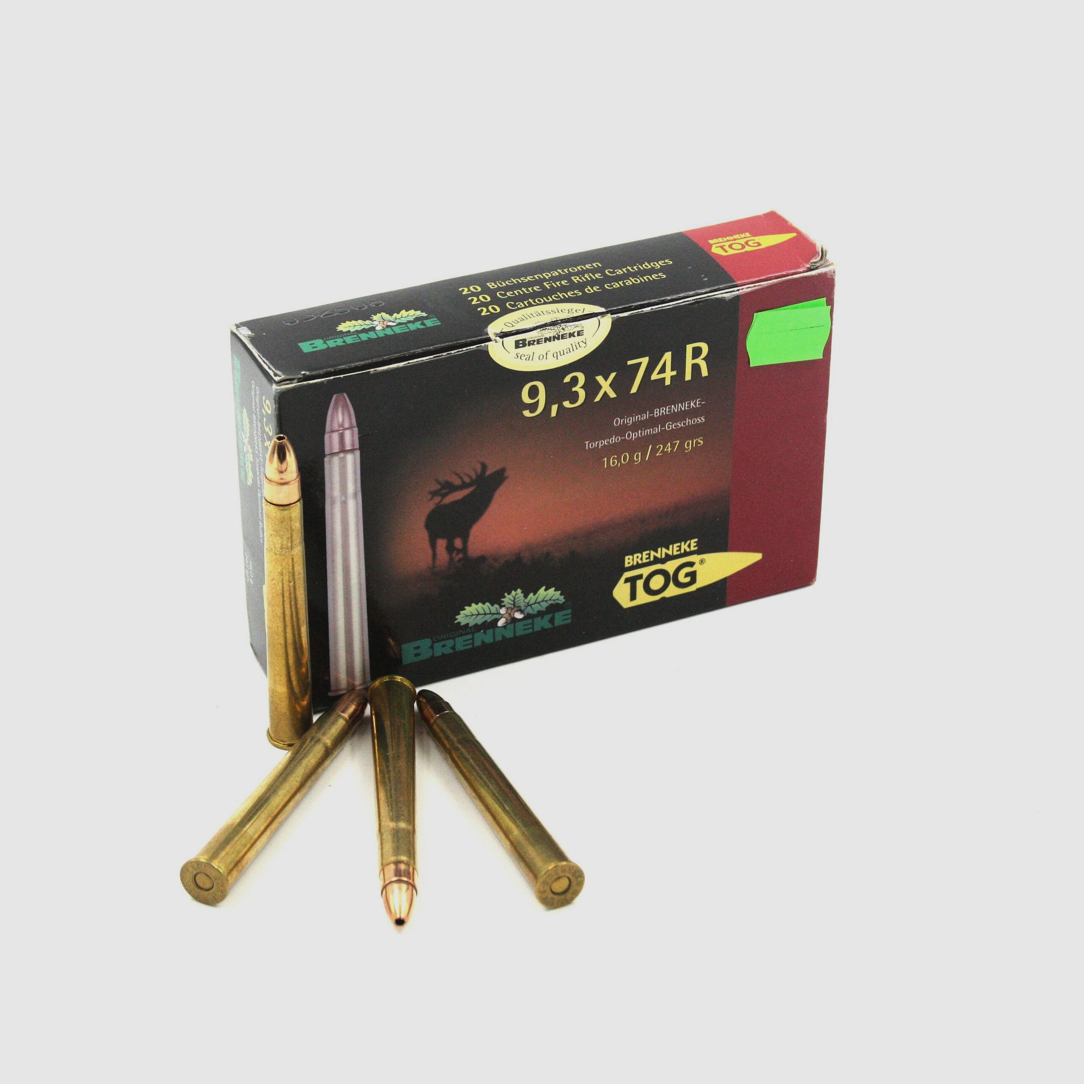 Brenneke TOG 9.3X74R, TOG 247gr/16g, 20 pcs