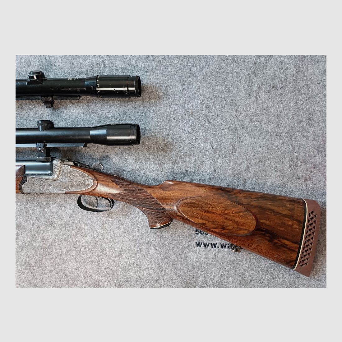 Josef Just Ferlach - Max Ern Leverkusen escopeta de dos cañones con dos visores Hensold + Schmidt Bender