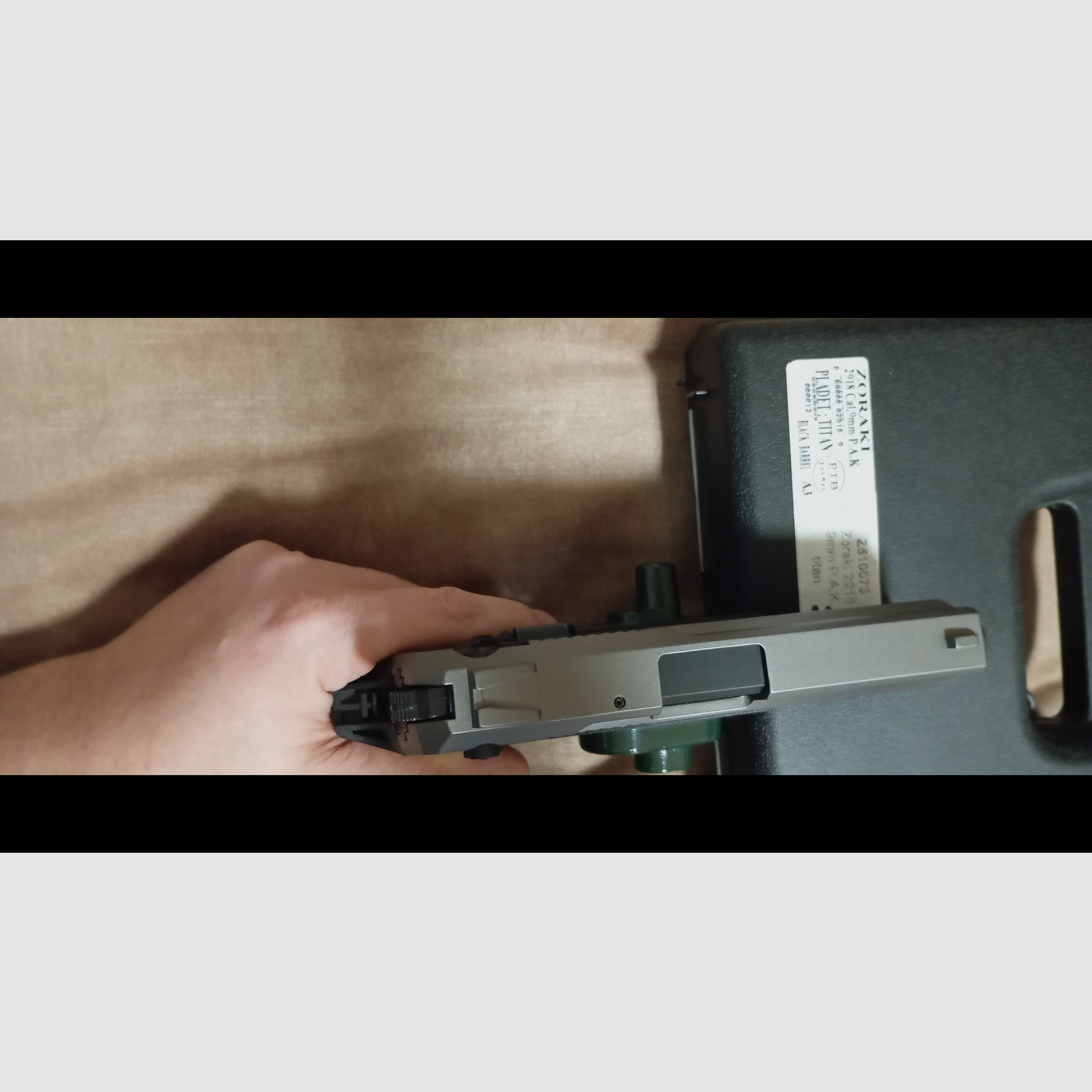 ZORAKI 2918 Kal. 9mm P.A.K. strzał ostrzegawczy