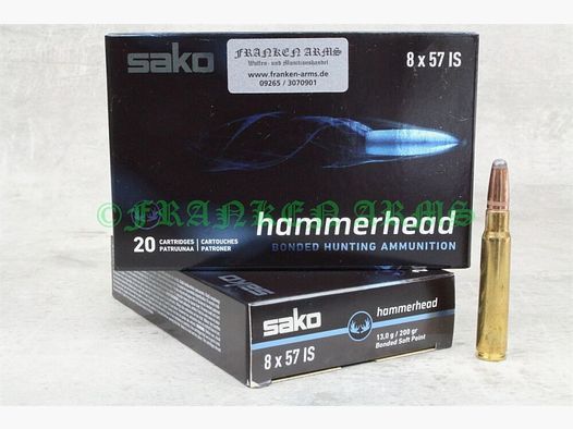 Sako Hammerhead 8x57IS 200gr. 13,0g 20 pezzi prezzi a scalare