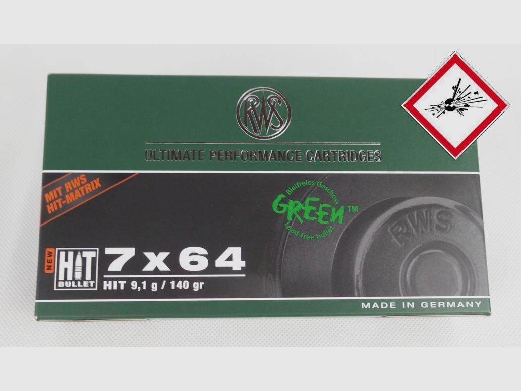 RWS HIT cartuccia da caccia cal. 7X64 140gr