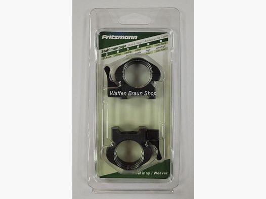 Montaż pierścienia Fritzmann na szynę 11 mm, czarny matowy, 1", H7 mm