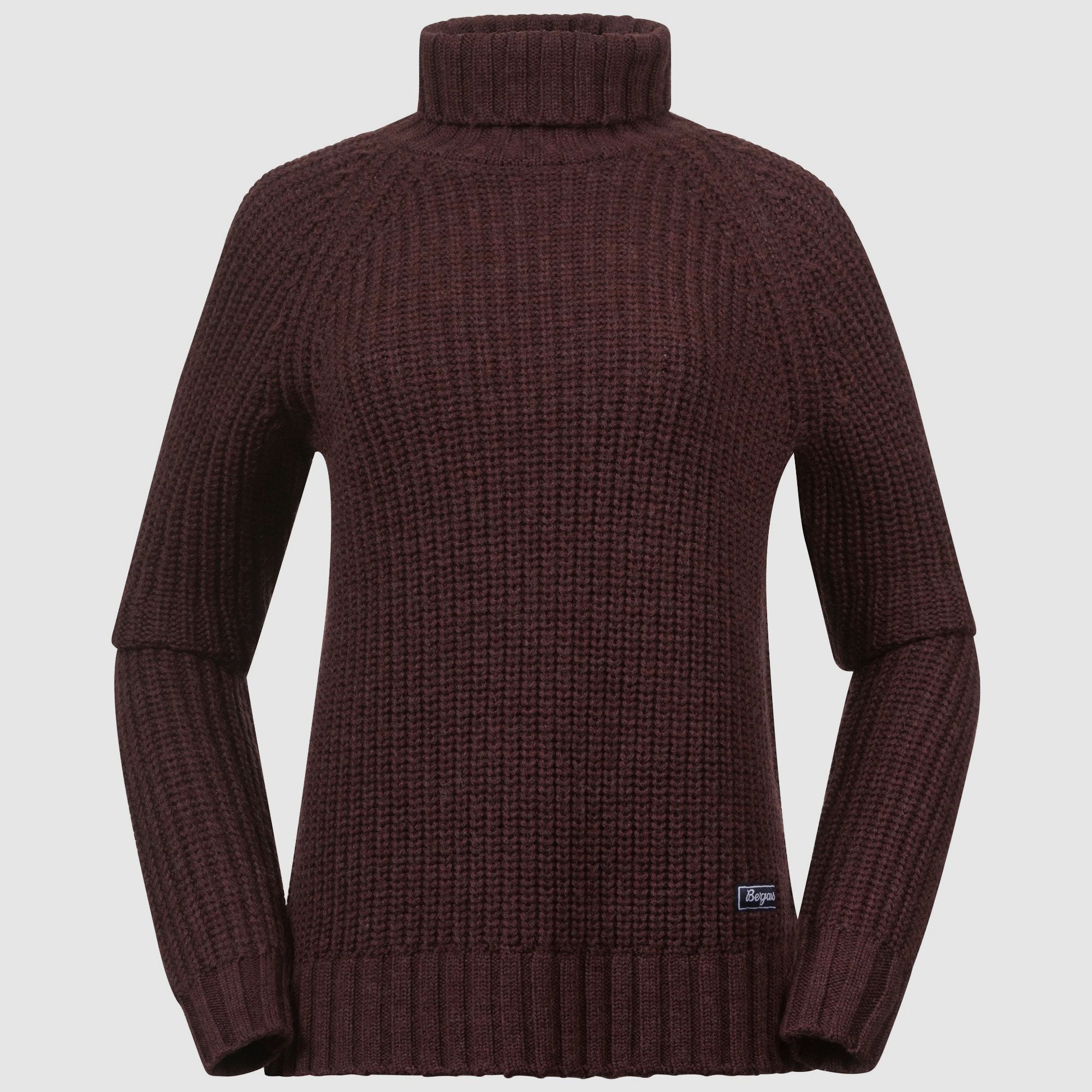 Bergans Nordmarka Merino Suéter de Cuello Alto Mujer Amarone Rojo L