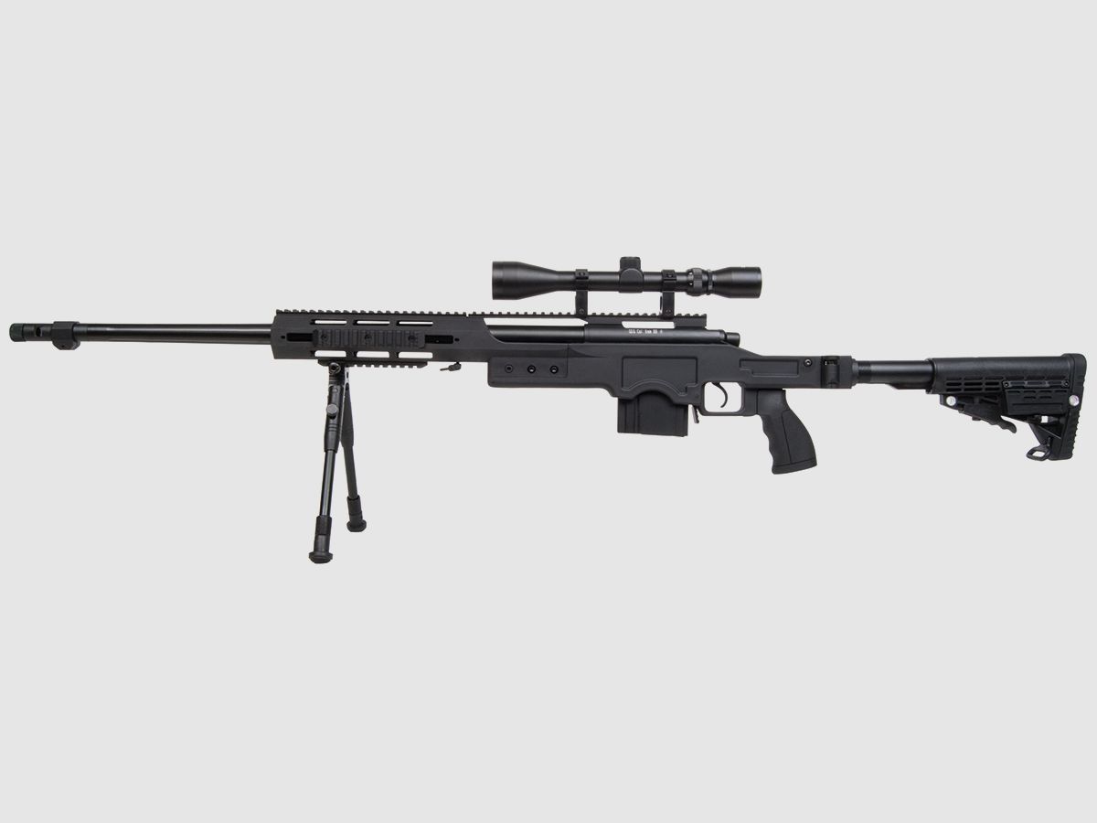 GSG 4412 Sniper Schwarz 6mm - Airsoft Federdruck