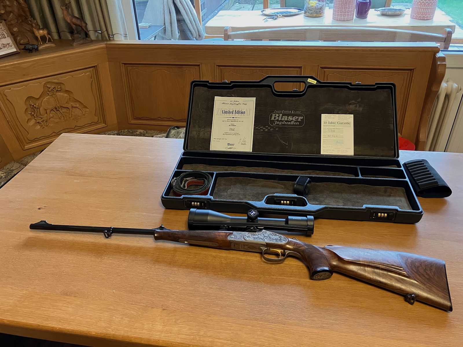 BLASER K77 cal.30R Blaser mit ZF Zeiss 7x50 Absehen 4 Leuchtpunkt, neuwertiger Zustand!