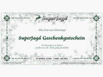 SuperJagd PDF Gift Voucher