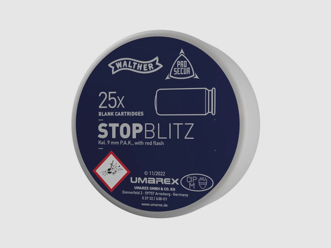 Walther Stop Blitz 9 mm PAK-Patronen x25, Bild 1 von 2