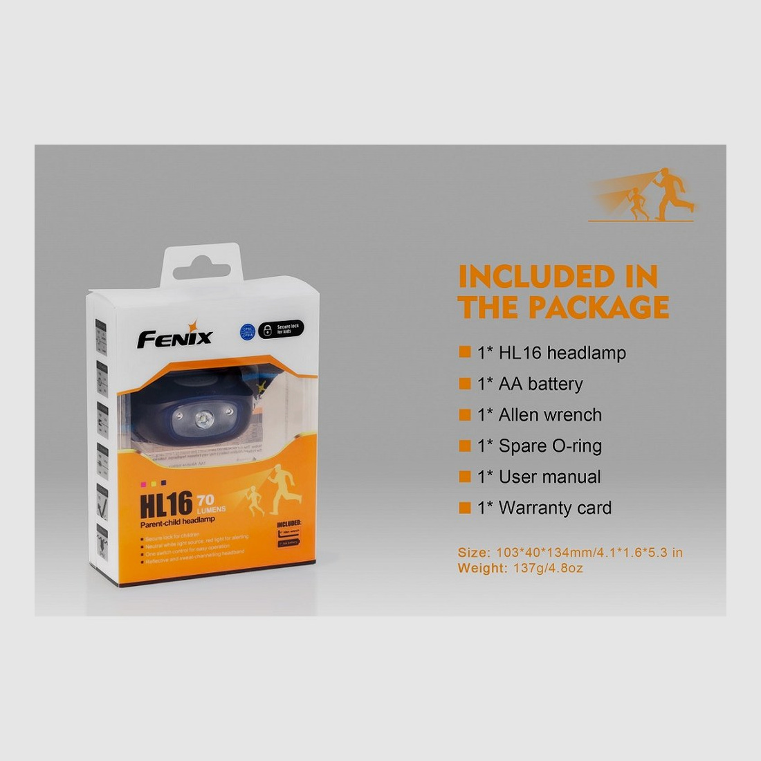 Fenix HL16 LED Stirnlampe Kopflampe