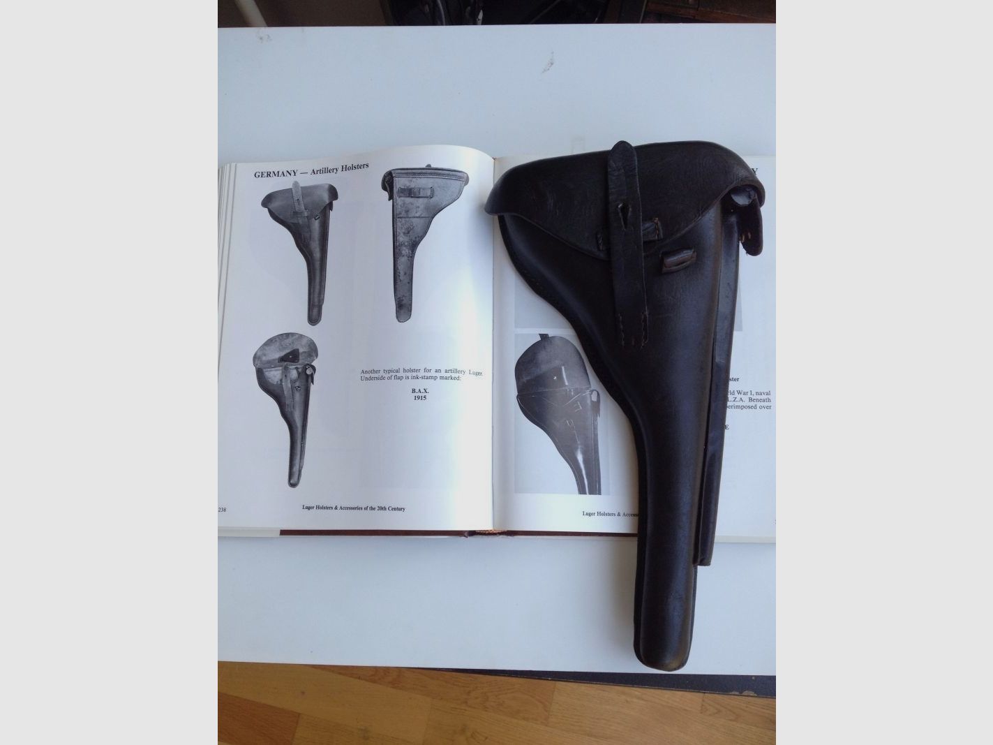 1915 DWM P08 Artillery Leather Holster by Steinmetz Breslau (B.A.X.) / Price is negotiable