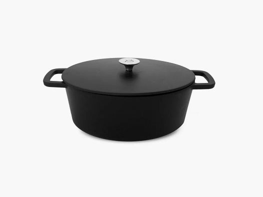 Casseruola in ghisa di alluminio nera Ø 20 cm + coperchio