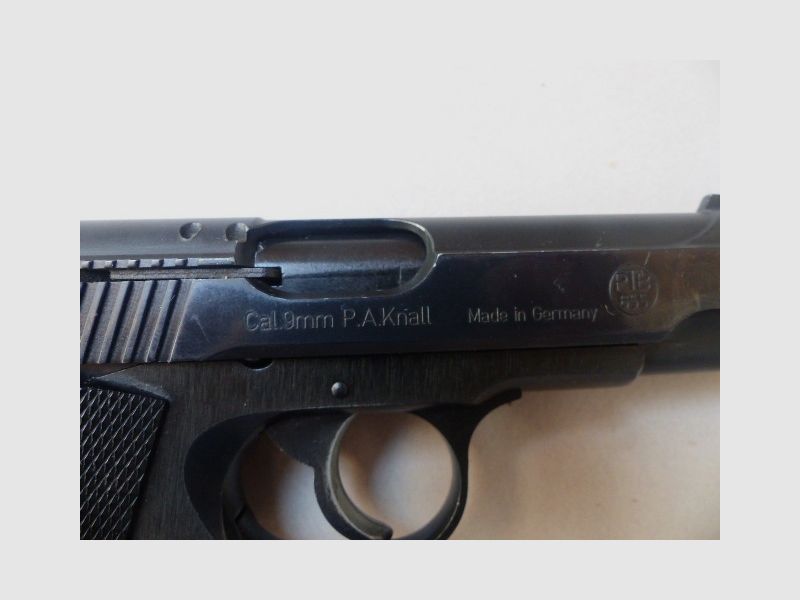 ERMA EGP 459 ähnlich Colt Officer’s ACP (1911 Kompakt) Cal. 9mm PAK mit Ovp, Anleitung, Abschussbecher & Bürste sagenhafter Zustand aus Sammlung