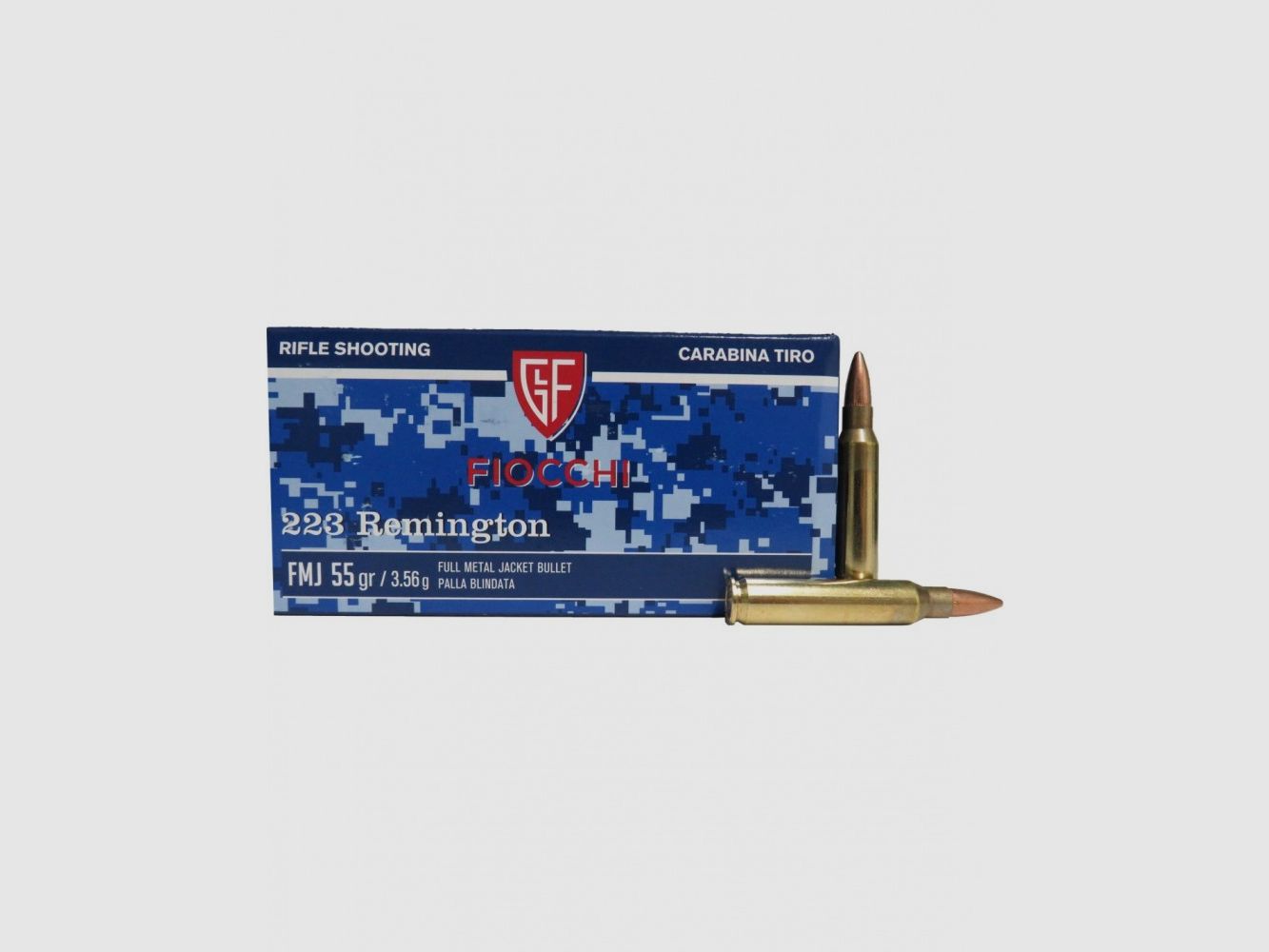 FIOCCHI Munition Kal. .223 Rem Geschoss FMJ 55gr., Bild 1 von 2