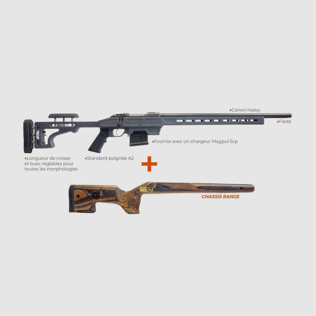 Rifle CZ CZ600 SDS Chassis LPDC + Chassis Range Cal.308WIN, imagen 7 de 7