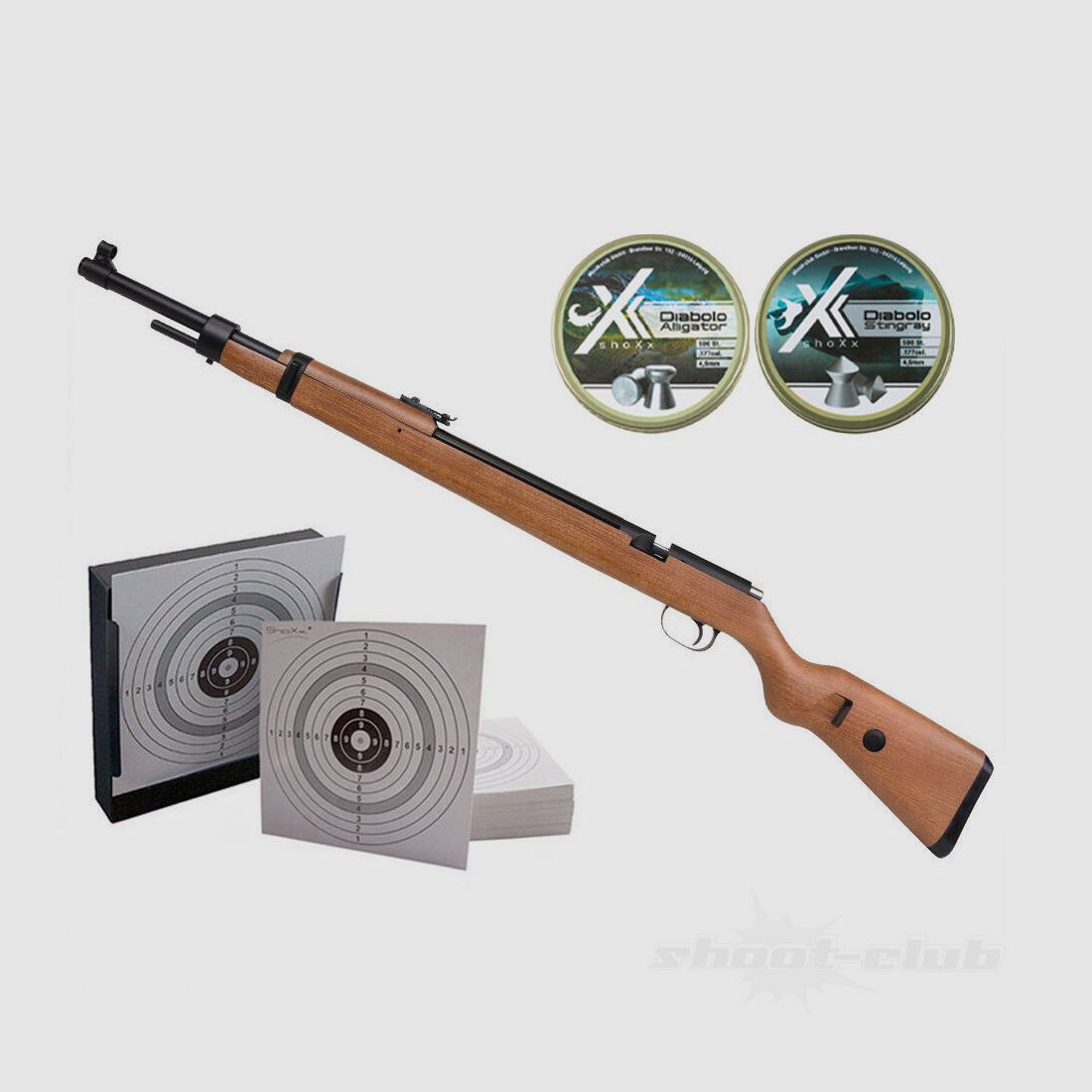 Diana Mauser K98 Pressluftgewehr 4,5mm Diabolos im Set