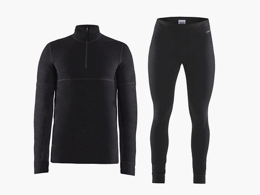 Craft bielizna merino dla mężczyzn, czarna