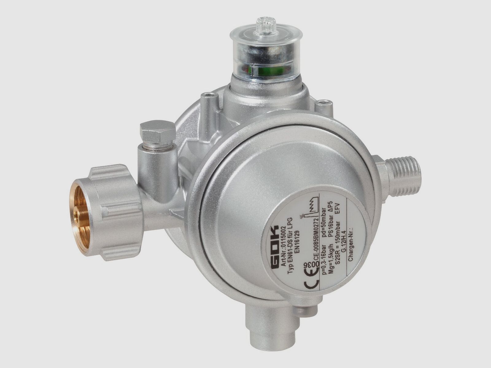 Regolatore di gas 1,5 kg/h KLF x G1/4LH-KN UEDS SBS