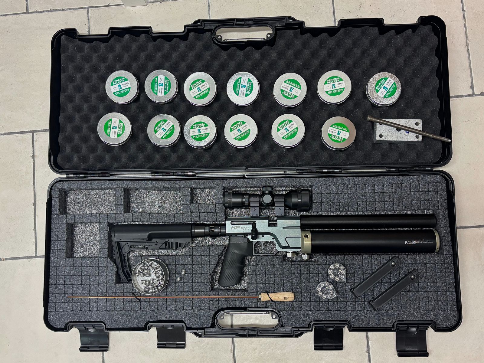 wenig benutze HP Max als Komplettset (inkl. Kompressor)