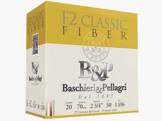 BASCHIERI & PELLAGRI CARTOUCHES CAL 20/70 F2 CLASSIC FIBER PB6