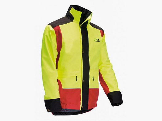 PSS X-Treme Rain Durchgehjacke rot/gelb S