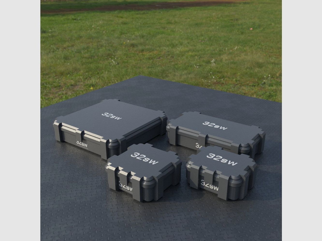 Filamelt Munitionsbox / .32 S&W Long / ‘Klappdeckel’ / Patronenbox, Ammo Box
