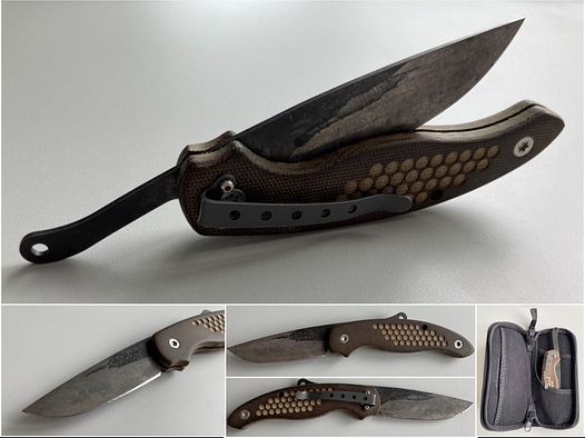 Custom Knife Cuscadi Svörd Peasant friction folder EDC