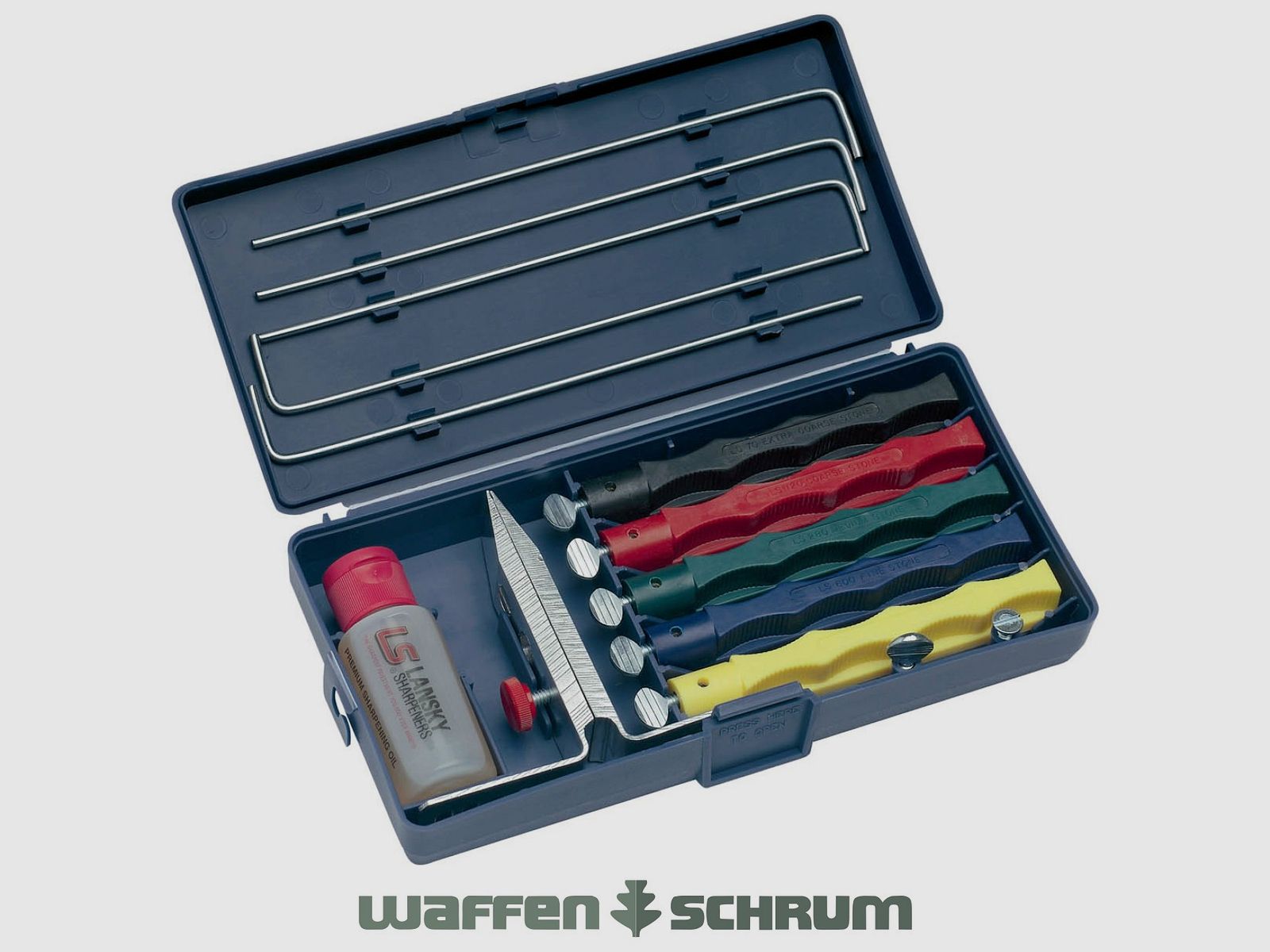 Lansky sharpening set with five sharpening stones