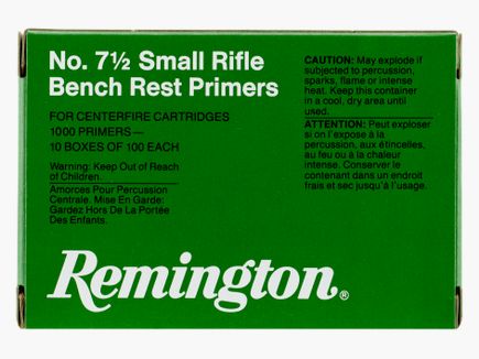 Remington Zündhütchen 7 1/2 BR Small Rifle 1000 Stück