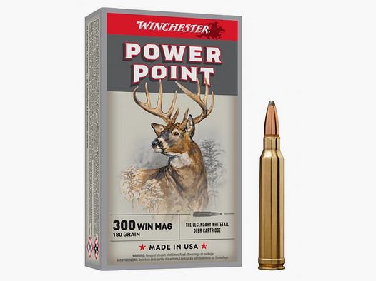 WINCHESTER cal.300 Win Mag Power Point 180 grains – 11.7 grammes /20
