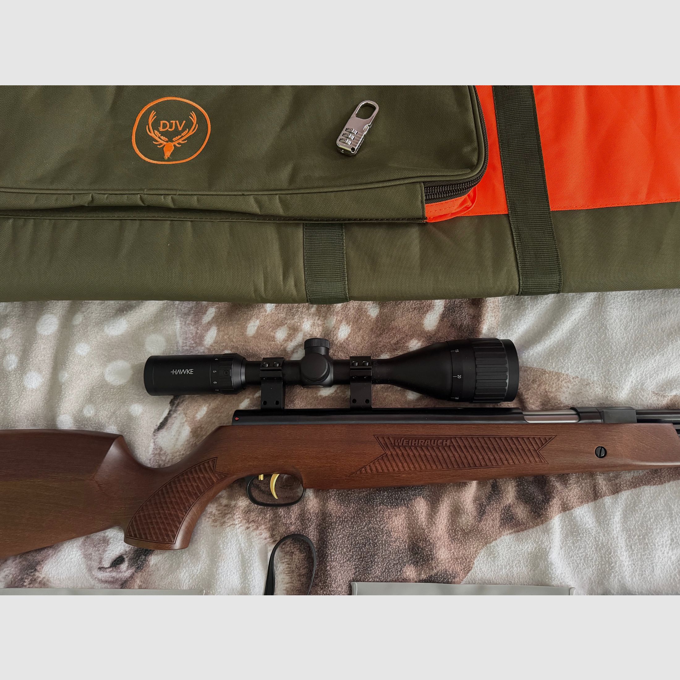 Weihrauch HW 97 Kaliber 5,5 5.5 HAWKE Zielfernrohr Futteral Zubehör