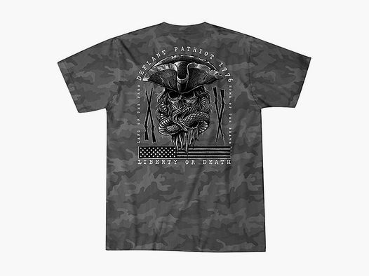 T-Shirt DEFIANT SKETCH, camouflage grigia