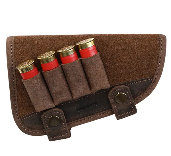 2Wolfs – TIGER leather stock shell holder – shotgun shells