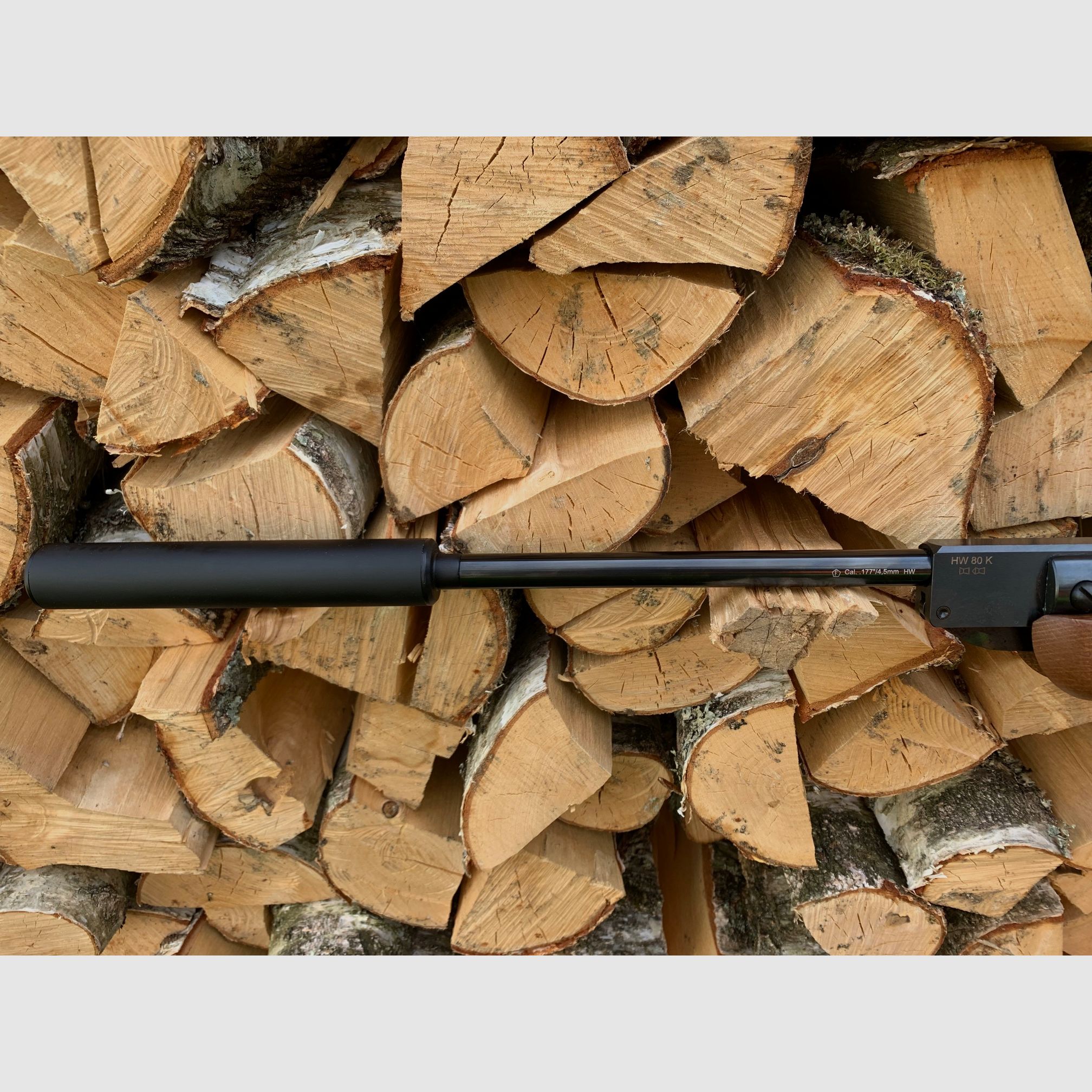 Weihrauch HW 80 K con silenziatore calibro 4,5 mm e cannocchiale 3-9x40 compatto