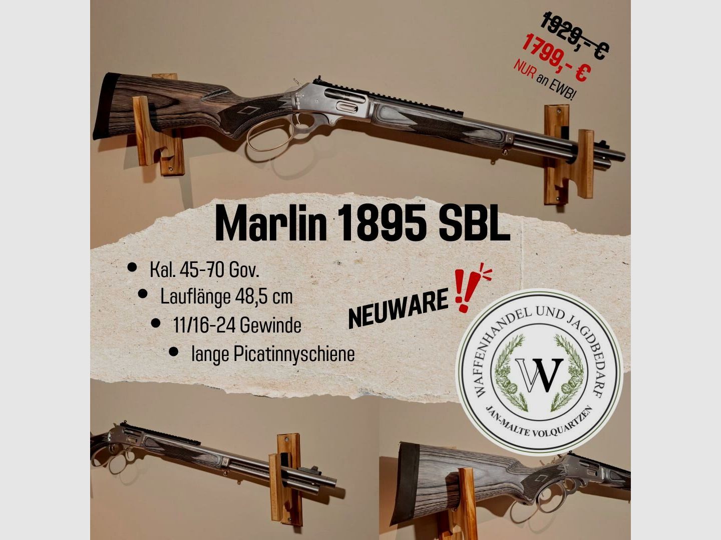 Marlin 1895 SBL 45/70Gov.