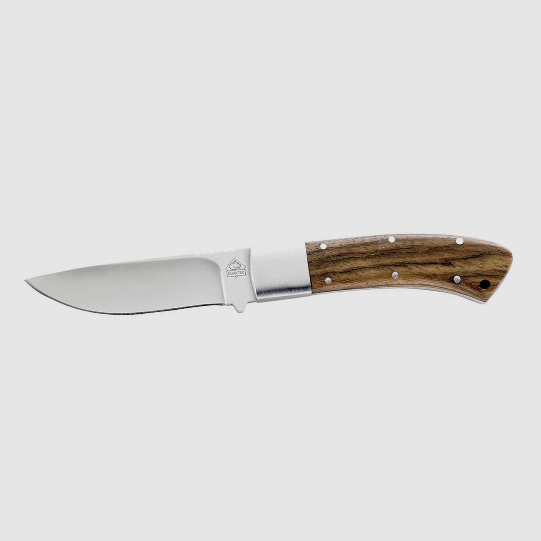 Outdoormesser GĂĽrtelmesser Puma Tec Zebrawood Stahl AISI 420 KlingenlĂ¤nge 9,3 cm  Zebrano Griffe inklusive Lederscheide (P18)