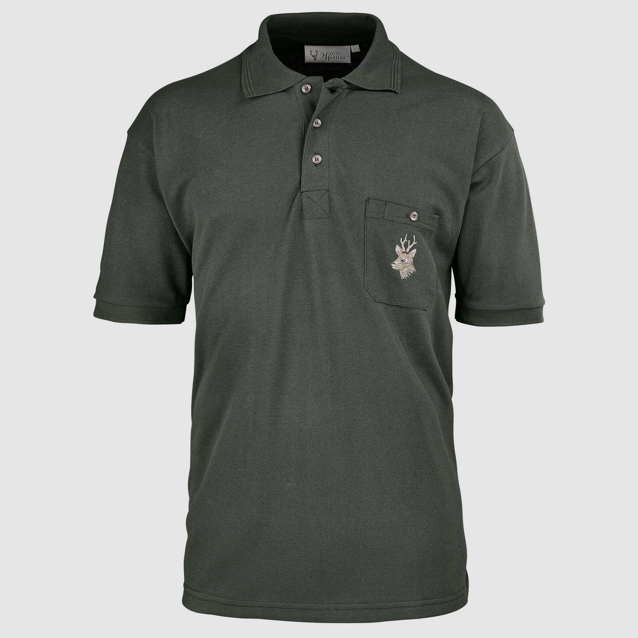 Hubertus Herren-Poloshirt Rehbock