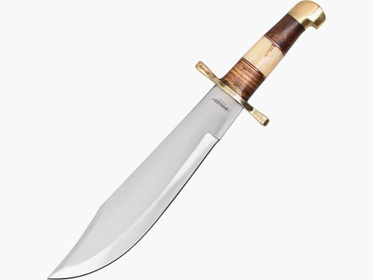 Bowie knife with leather sheath