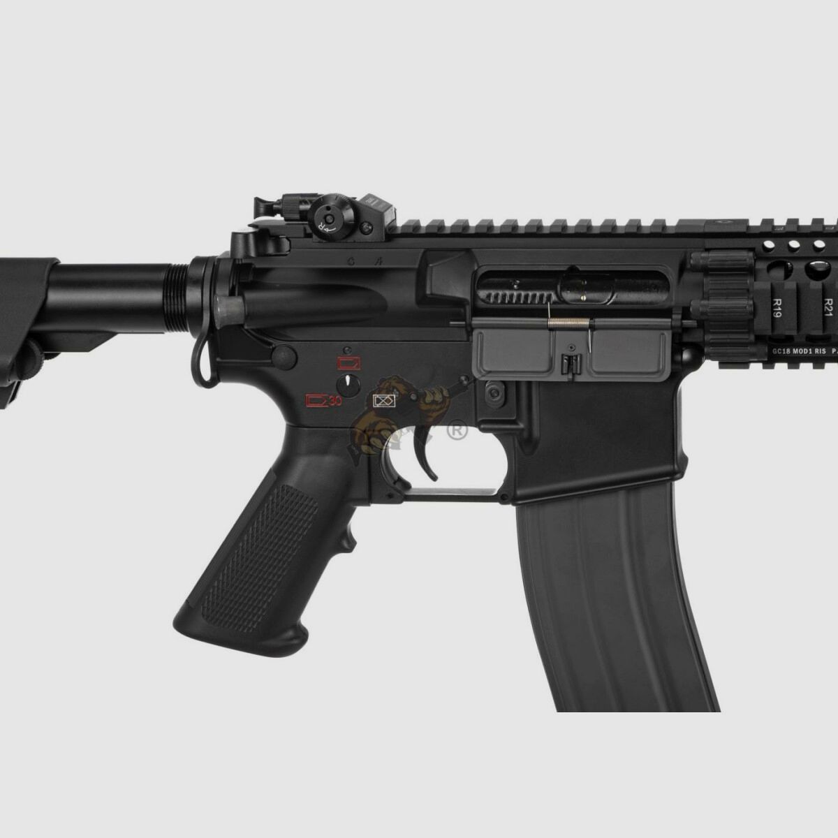 G&G GC18 MOD1 with ETU in Black Airsoft S-AEG free from 18