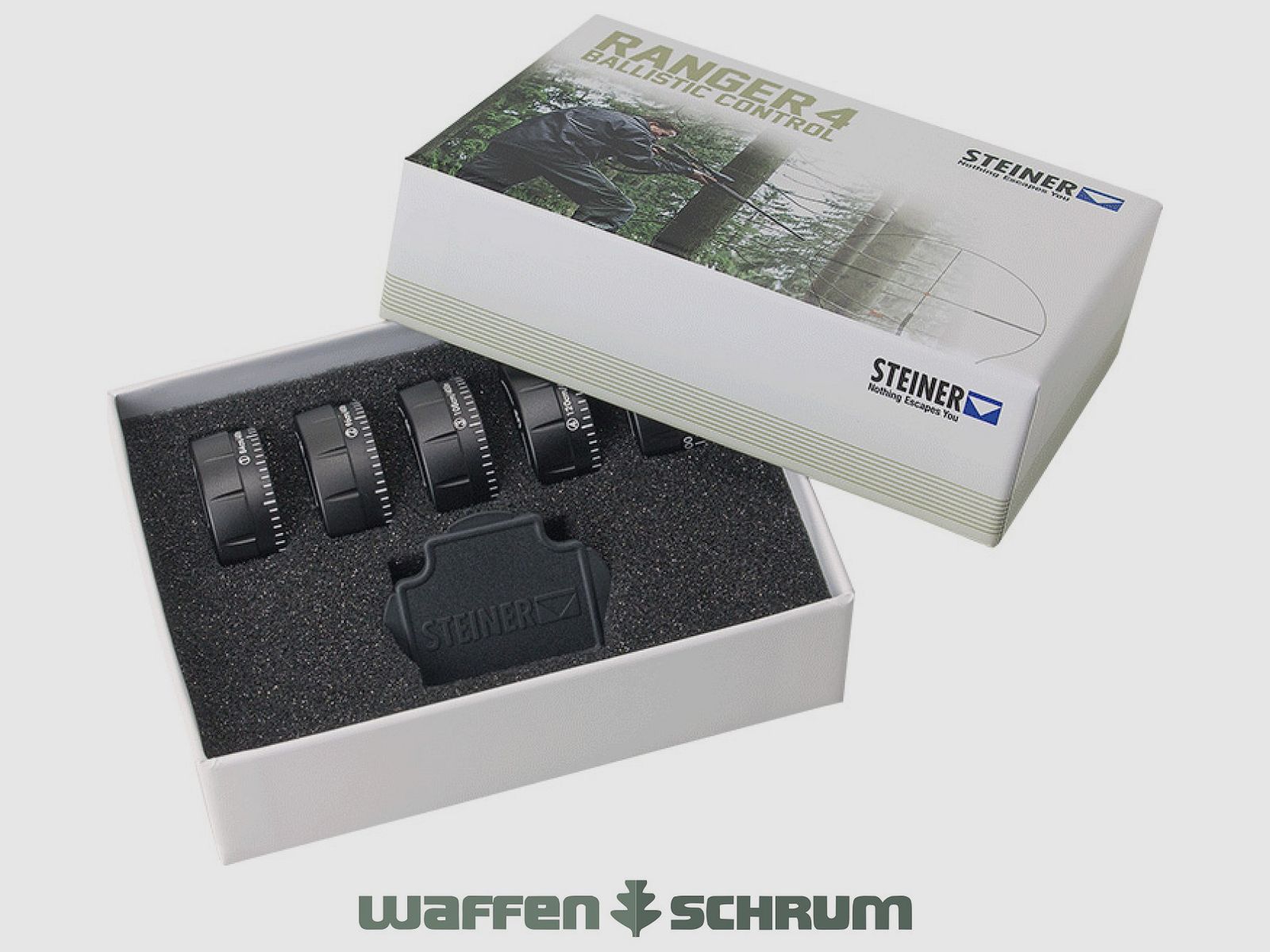 Steiner Ballistic Control Set für Ranger 4 Kappen + Schraubendreher Ranger 3-12x56 - 4-16x56