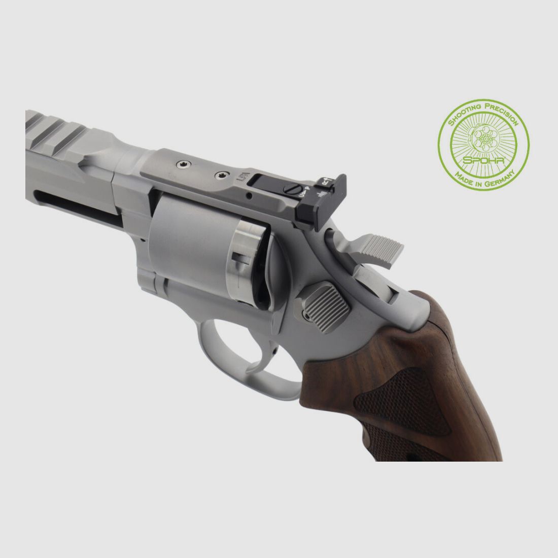 Spohr L562 Tactical Division Stainless Revolver with interchangeable cylinder 9mm Made in Germany