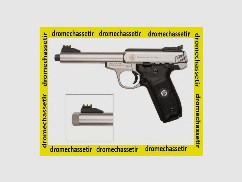Pistole Smith & Wesson, Victory, Kal. .22LR, mit Gewinde Lauf, 5,5", Edelstahl, Bild 1 von 3