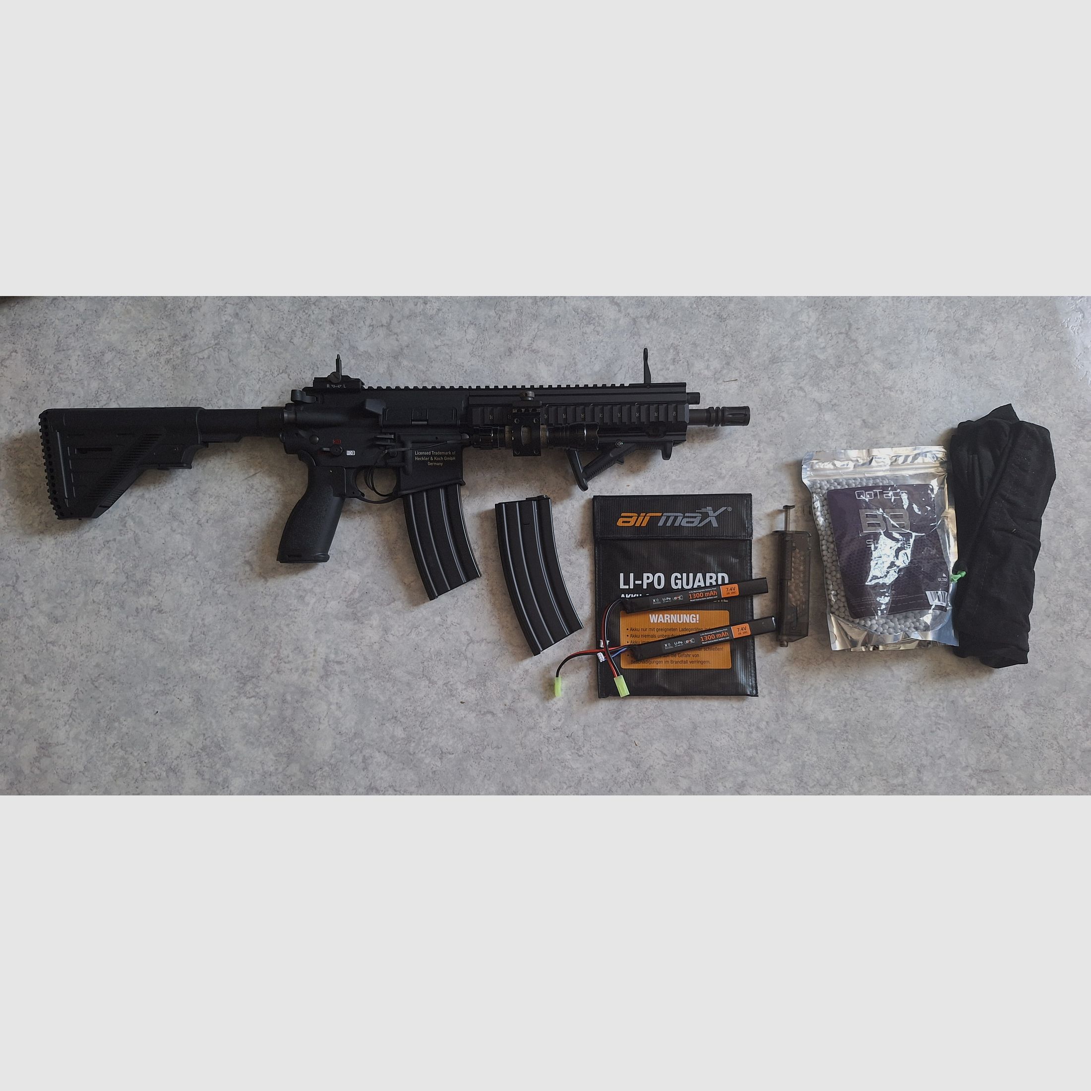 Airsoft HK 416 A5 S-AEG mit viel Zubehör 