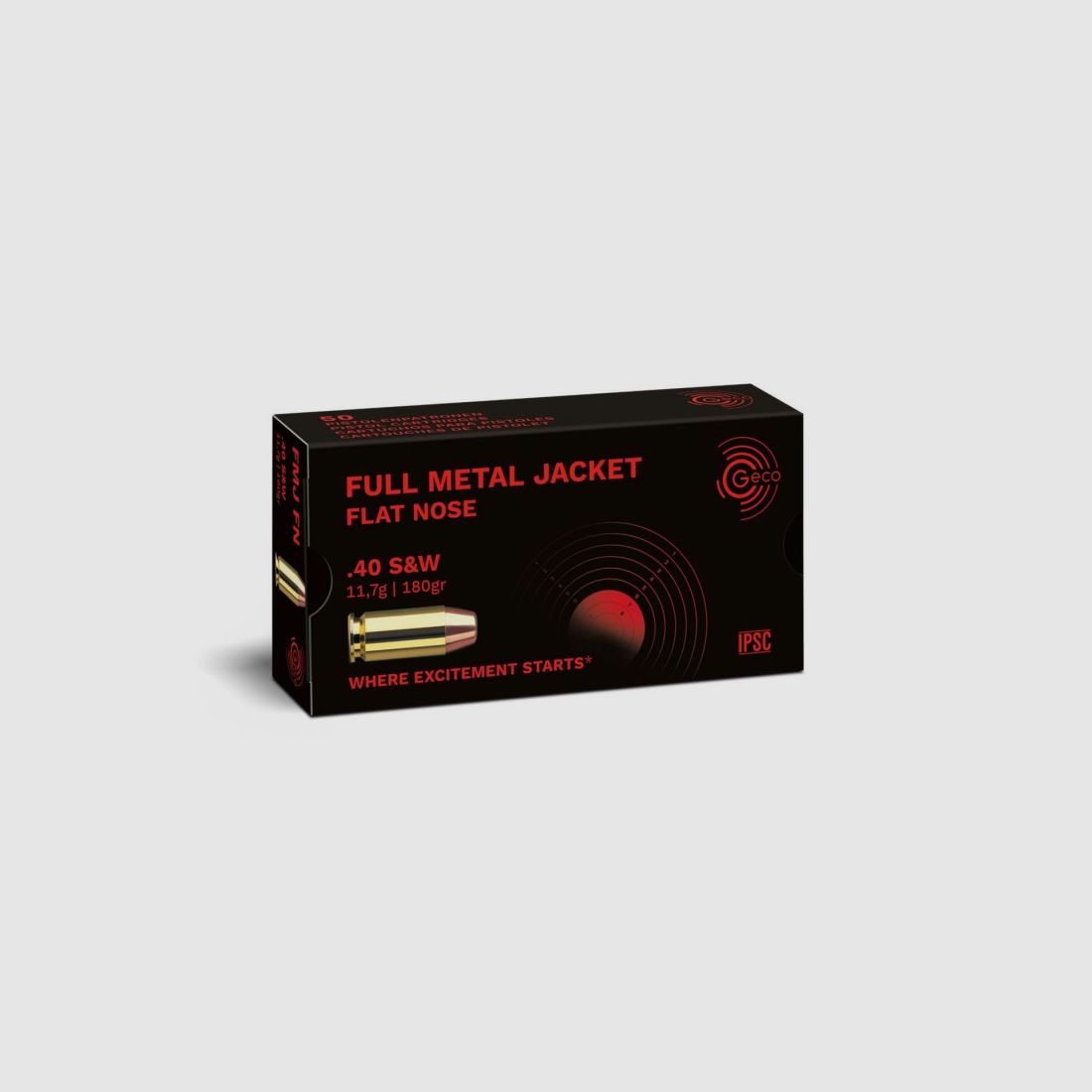 GECO Ammo .40 S&W Geco FMJ 11,7 g / 180 gr VE50