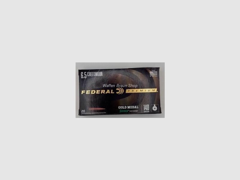 Federal 6,5mm Creedmoor 140gr, Sierra Matchking BTHP