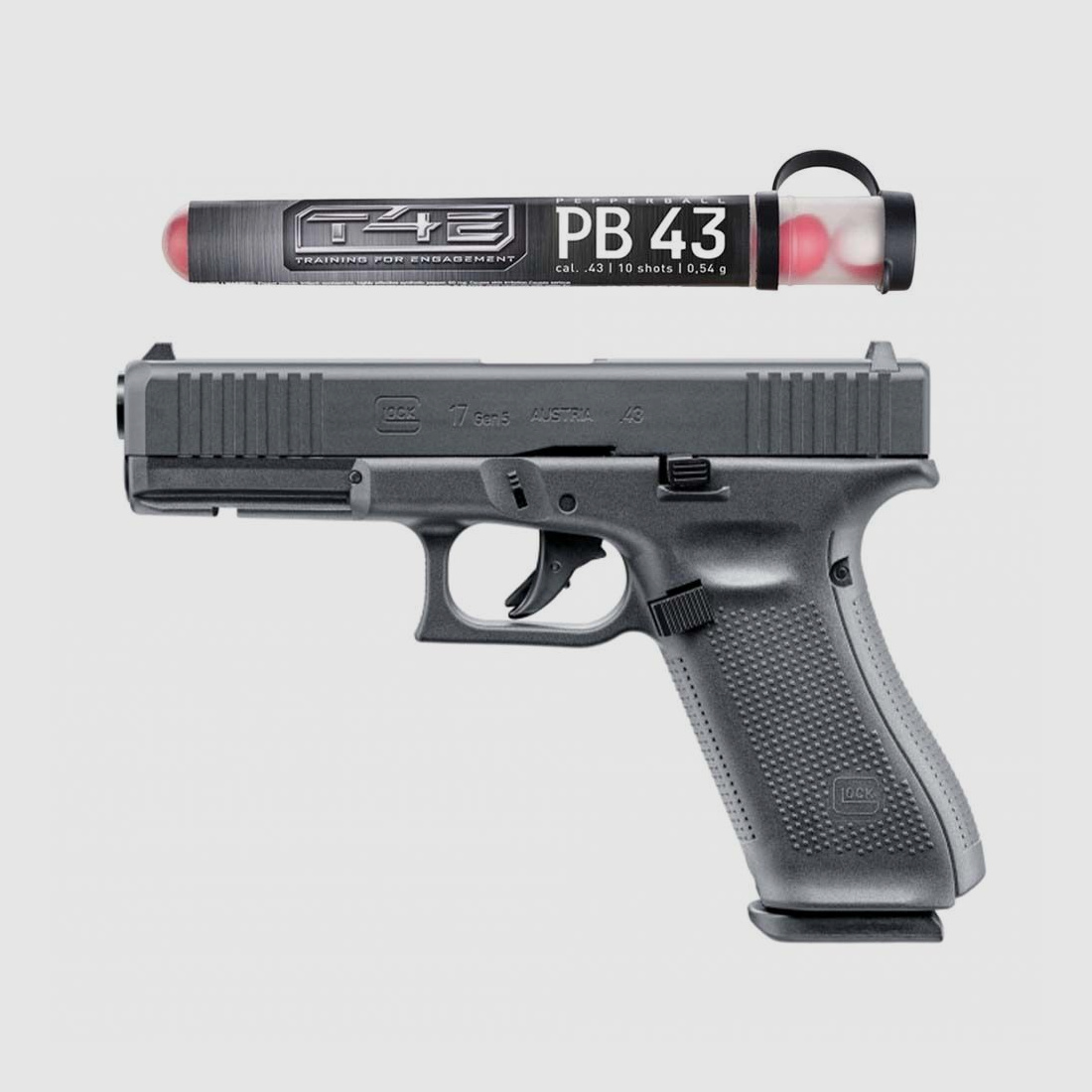 GLOCK	 GLOCK 17 Gen5 T4E .43 RAM +Pepperballs