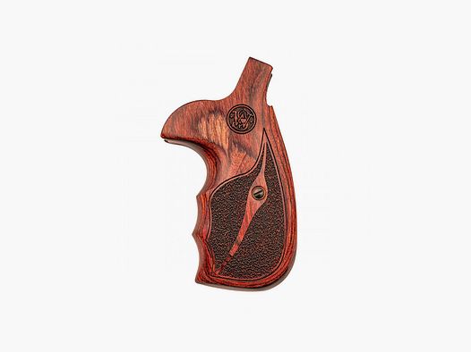 S&W N ROUND NU SUPER ROSEWOOD STIPPLE WITH LASER LOGO