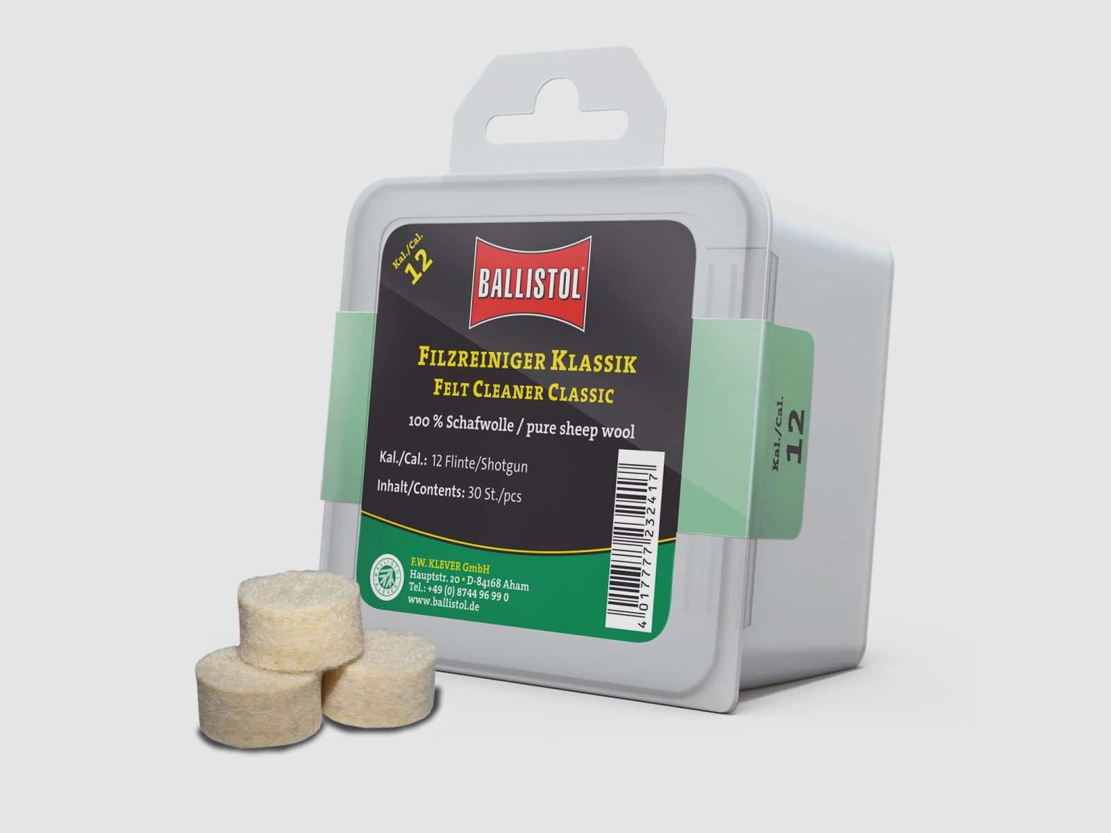 Nettoyant en Feutre Ballistol Classique / 30 pcs. / Cal. .12