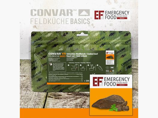 CONVAR Feldküche CONVAR Feldküche Basics Gekochtes Rindfleisch 230 g