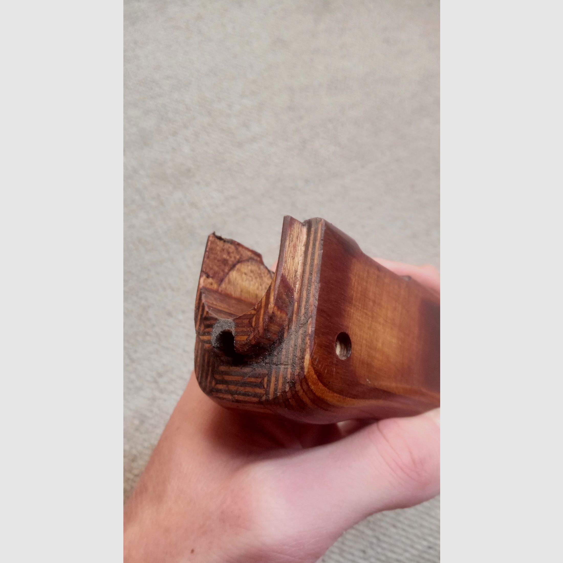 Original Russian RPK grip & handguard made of laminated wood with ferrule fitted for AK (AK74 / AK-100 / Saiga / AKM / Yunker 2/3/4 / Cybergun)